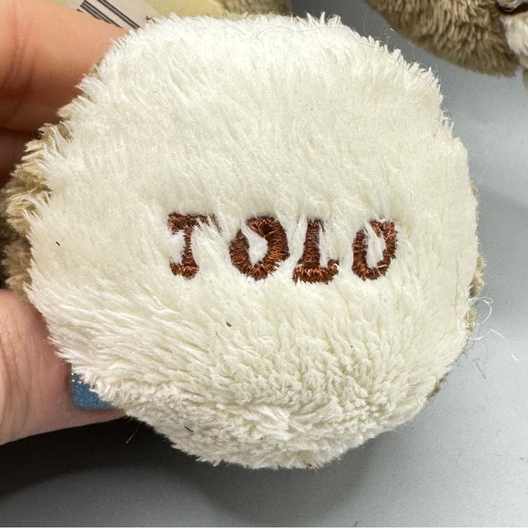 Vintage 2007 Tolo Toys Cuddly Bear Plush Rattle New w/ Tags Beige Collectible - Picture 7 of 11